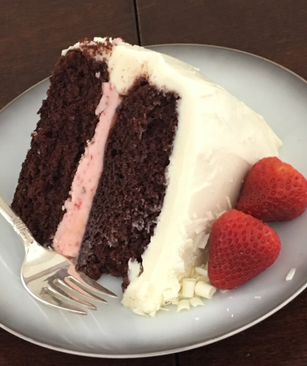 Chocolate-Strawberry Cream Cake