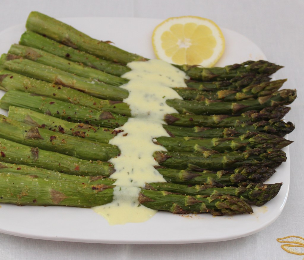 Roasted Asparagus with Bernaise&nbsp;Sauce